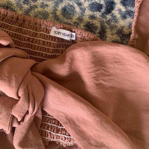 Princess Polly tie front Playsuit Mauve - Picture 5 of 5